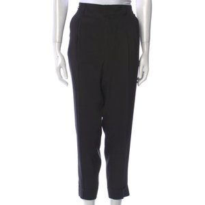 Alice + Olivia Silk Straight Leg Trouser Pants